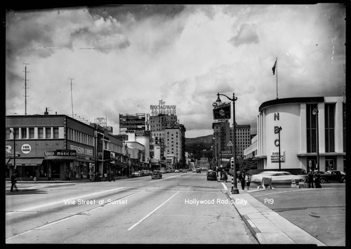 Vine Street at Sunset, Hollywood Radio City