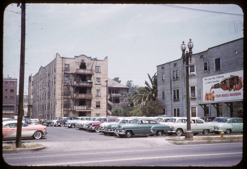 The Vanderbilt slum seen from Flower Street