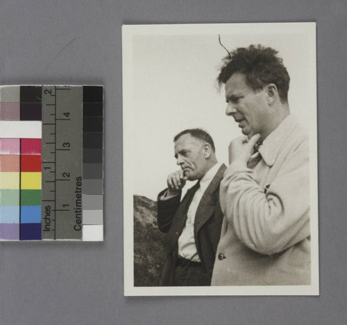 Edwin Powell Hubble and Aldous Huxley, in profile