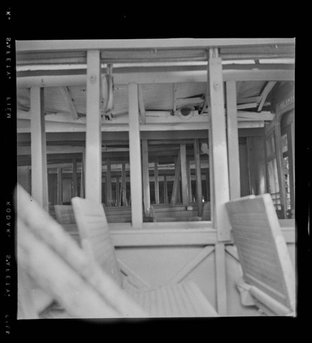 Pacific Electric Railway car interior, Terminal Island