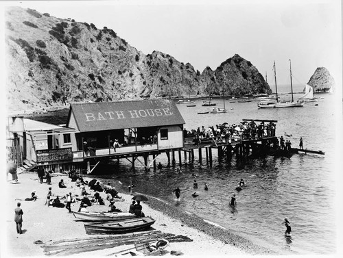 Santa Catalina Island Bath House and bathing