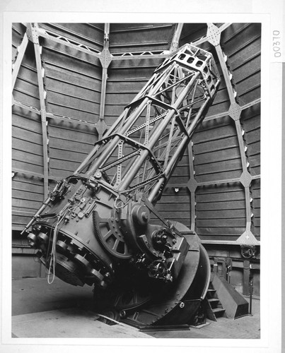 The 60-inch telescope inside its dome, Mount Wilson Observatory