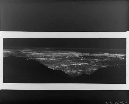 Night view of Pasadena, seen from Mount Wilson