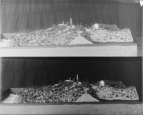 Two images of second model of Mount Wilson Observatory