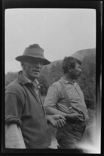 Cooper Masten (Yurok), right, and unidentified man