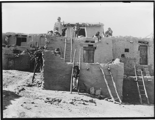 Three story dwelling in unidentified pueblo