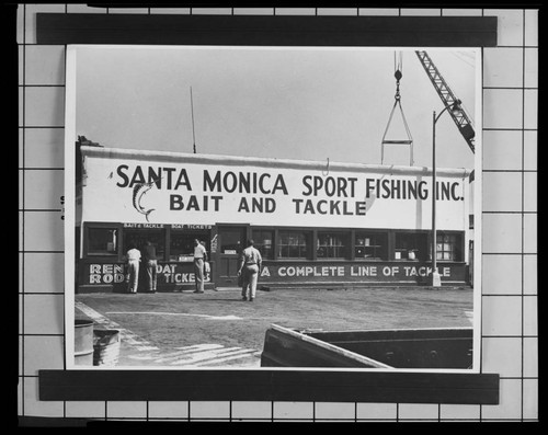 Sport fishing bait and tackle stand, Santa Monica