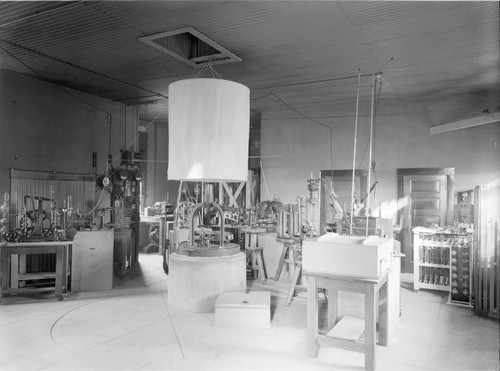 Interior of Mount Wilson Observatory's physical laboratory, Pasadena