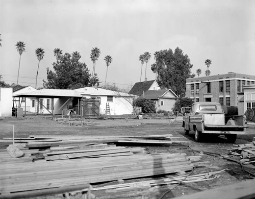 Construction of a new parking garage and parking stalls at Hale Observatories office building, Santa Barbara Street, Pasadena