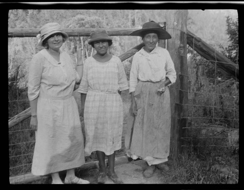 Grace Nicholson, Virginia Ephmon and Mrs. Ephmon - Karok