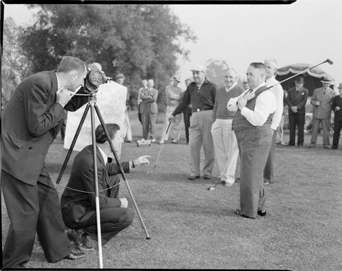 Frank L. Shaw, dedication of the Griffith Park Golf Club and Course, Los Angeles. 1937