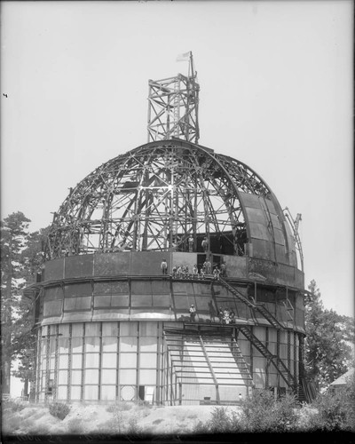 100-inch telescope dome under construction, Mount Wilson Observatory