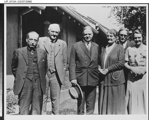 Harry Chandler with Herbert Hoover and others at Tejon Ranch