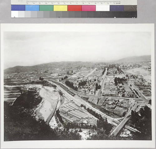 Los Angeles River and Lincoln Heights from Elysian Park, 1909