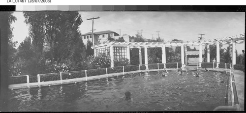 Swimming pool at the home of Mr. Harry Chandler - Hillhurst mansion