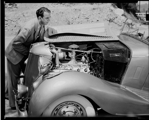 Jensen automobile with a Ford engine. 1936