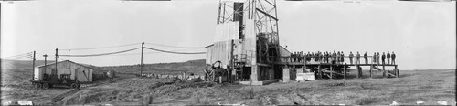 Powell-Stockton oil derrick no. 1, Kettleman Hills oil field, Kings County. January 1923