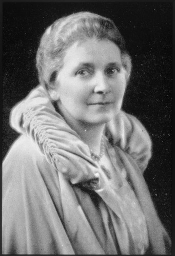 Portrait of Grace Nicholson in cloak