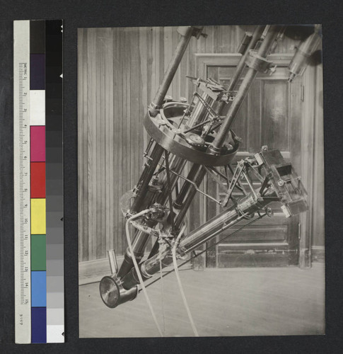 Spectrohelioscope mounted on the 12-inch refracting telescope at Kenwood Observatory