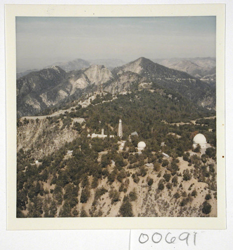 Color aerial view of Mount Wilson Observatory