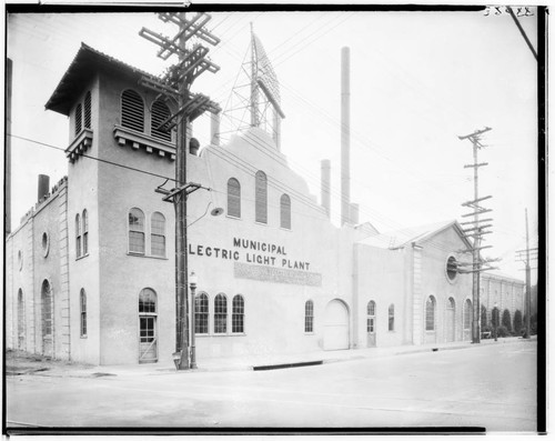 Municipal Power Plant, 44 East Glenarm, Pasadena. 1928