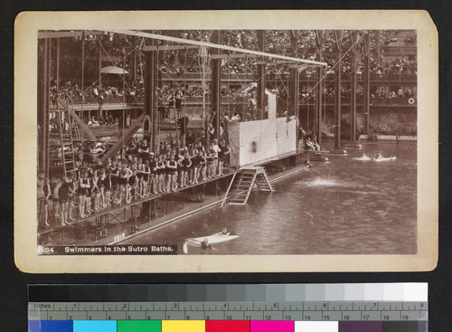 Swimmers in the Sutro Baths