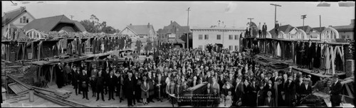 Cornerstone laying at Angelica Lutheran Church, 1805 West 14th, Los Angeles. Easter Sunday, April 4, 1925