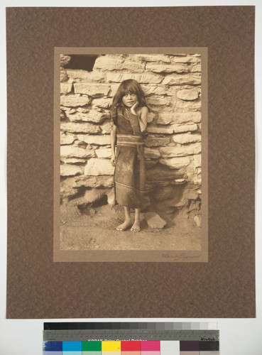 Yeshima, young girl of the pueblo of Oraibi, Arizona