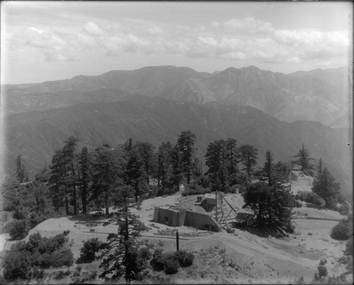 Building site for the 100-inch telescope observatory dome, Mount Wilson Observatory