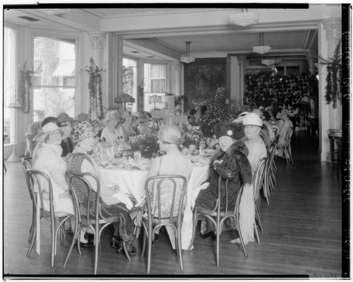 Luncheon at the Maryland Hotel, 411 East Colorado, Pasadena. 1926