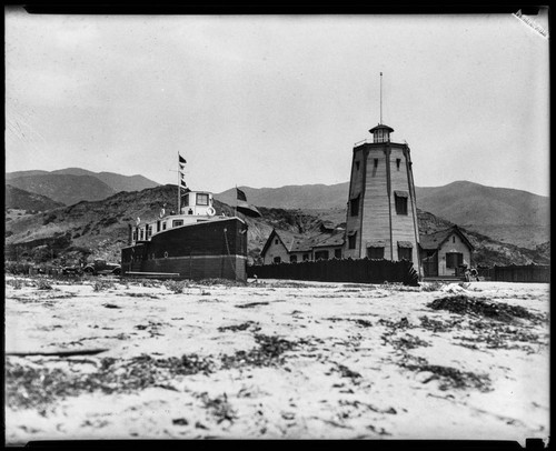 Lighthouse house and boat house, Broad Beach, Malibu