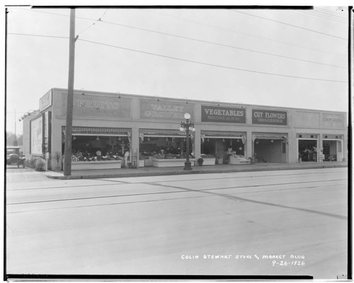 Colin Stewart store and market building, 1720 East Colorado, Pasadena. 1926