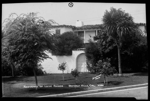 Residence of Luise Rainer, Beverly Hills, Cal