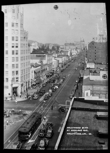 Hollywood Blvd. at Highland Ave., Hollywood, Cal