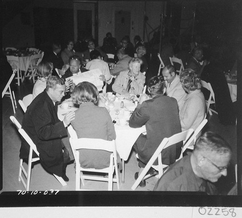 Banquet guests at the 60-inch telescope dedication, Palomar Observatory