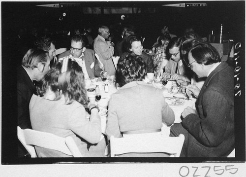 Banquet guests at the dedication of the 60-inch telescope, Palomar Observatory