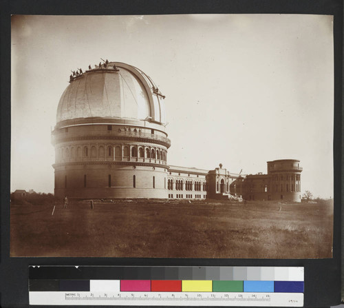 Yerkes Observatory under construction, looking northeast