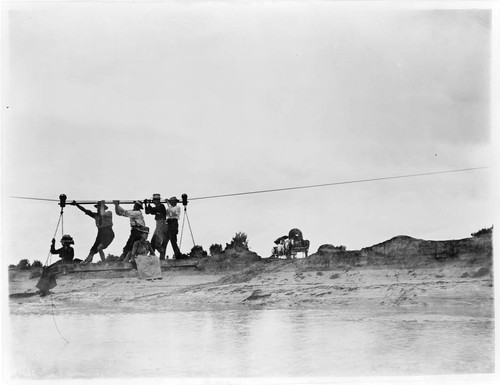 Wire ferry across the Little Colorado about 1903