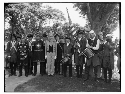 Costumed parade participants