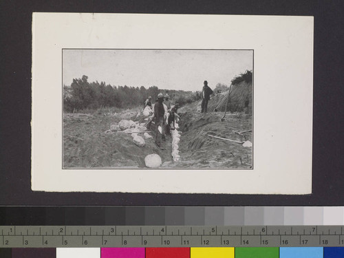 Indians making stone ditch for distribution of water. [Duplicate]