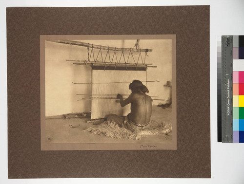 Hopi Weaver. Men do all the weaving among the Hopis