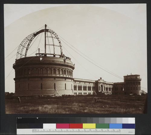 Yerkes Observatory under construction, looking northeast