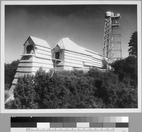 Snow telescope building and two towers, Mount Wilson Observatory