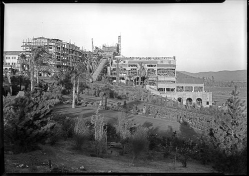 Norconian Resort under construction, Norco. 1928