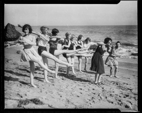 Dancers on the beach, Santa Monica