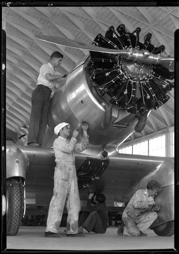 Building a new Delta Northrop plane. 1933