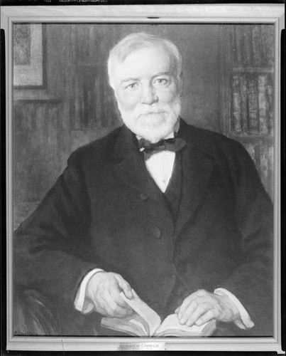 Portrait painting of Andrew Carnegie