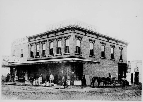 South West corner of Spring & Sixth Streets, Ralphs Brothers Grocers, 1886