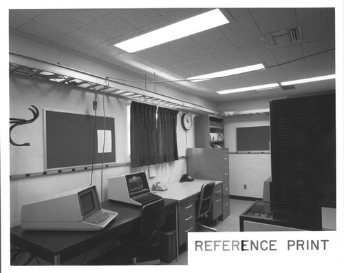 Computer terminals in the 60-foot tower telescope observatory, Mount Wilson Observatory