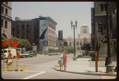 Hope Street north of Wilshire Boulevard